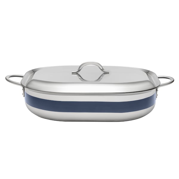 Bon Chef Country French 2 French Oven W/Lid 15" X 11" X 4" 7 Qt - Cobalt Blue 71004-CF2-CB - main